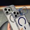 Чехол для iPhone 17 Pro Max: Цветная кромка, Высокая прозрачность, Магнитный, С подставкой для объектива Apple 16, Защита от падений