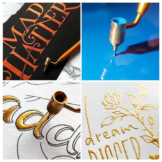 Ручка для рисования тонких линий, жидкий писатель, инструмент для каллиграфии, алюминиевый лайнер для художников, студентов, эскизов, художественных промыслов, полировка мебели, размазанная ручка