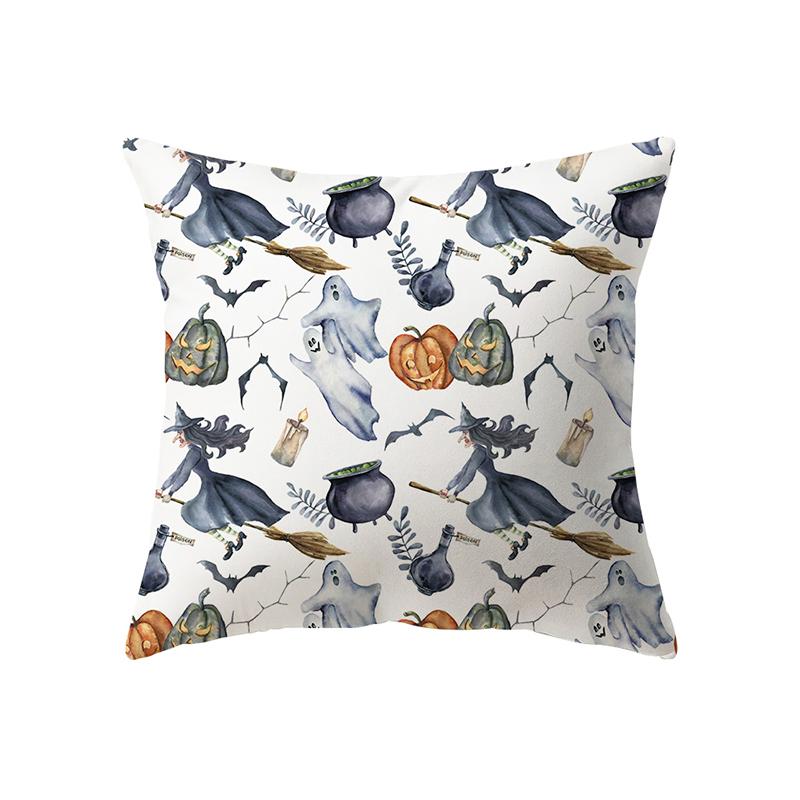 Devil Pumpkin Throw Pillow Cover Halloween Theme Throw Pillow Cover Sofa Chair Bed Cushion Cover Home Decor