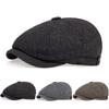 Unisex Fashion Herringbone Flat Top Beret Cap Outdoor Sports Driving Driver Hats Winter Warm Hat Newsboy Caps
