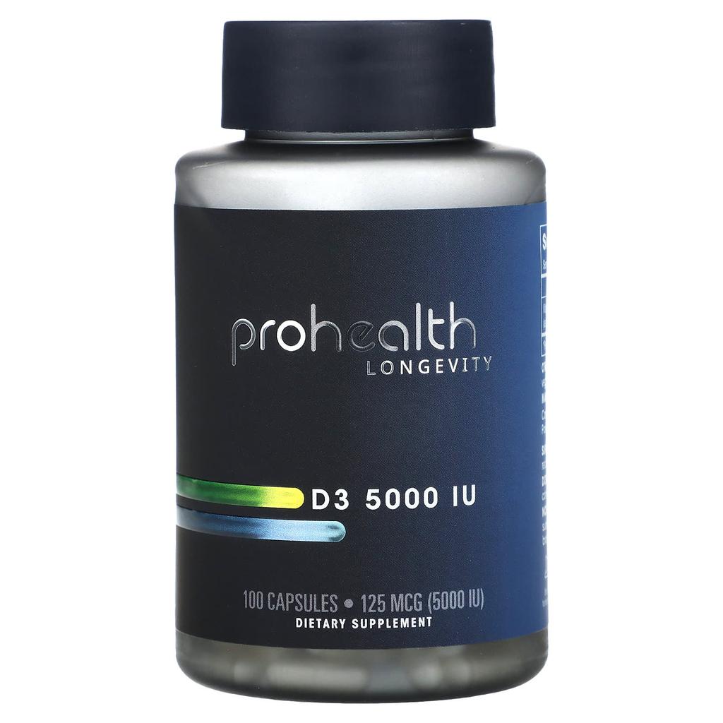 D3, 125Mcg(5,000Iu), 100 Capsules