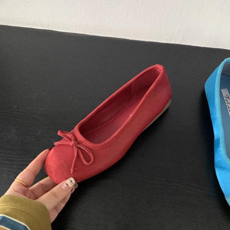 CNMR Элегантные женские балетки с бантом и круглым носком, удобные женские кожаные мокасины, одинарные туфли