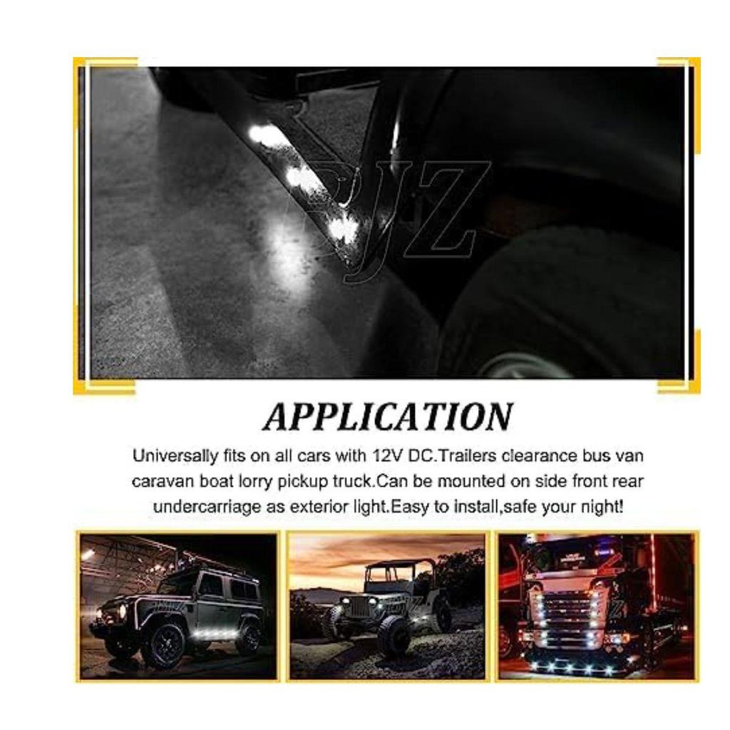 10-Pack Round LED Side Marker Clearance Lights 12V Waterproof – Universal Fit for Truck Trailer Bus Heavy Vehicle