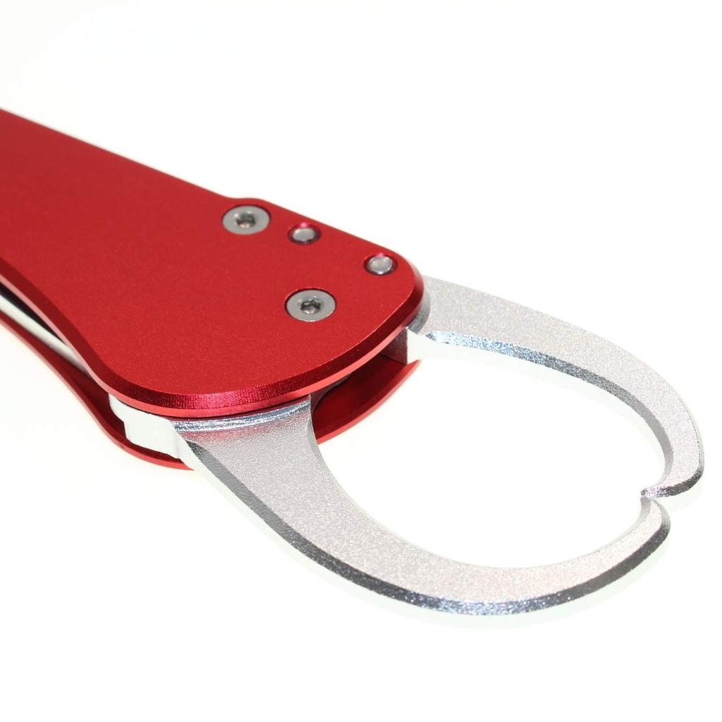 1091 Fish Lightweight Aluminum Fish Long Gun Grip (Iregui) Grip, Grip, Reach, (Red (Resin Trigger))