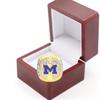 Чемпионское кольцо штата Мичиган 2024 - Экологичный мужской сплав, двухцветное