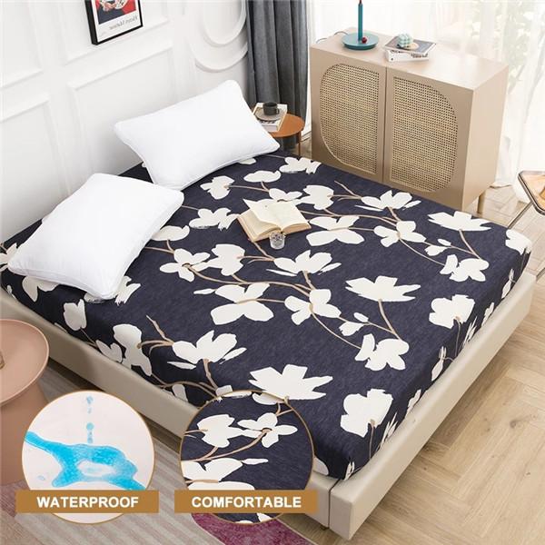 2023 Водонепроницаемая простыня с защитой от клещей Наматрасник 3D-печать Постельное белье Защитная накладка для кровати Водонепроницаемое покрывало Покрывало без наволочки