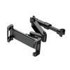 Backseat Headrest Mount Heavy-Duty Tablet Phone Holder with Metal Lock & Silicone Grips Extendable Car Accessory for Family Travel