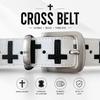 Black White Punk Women Men Belt PU Leather Streetwear Waist Belt Retro Pin Buckle Belt  For Jeans