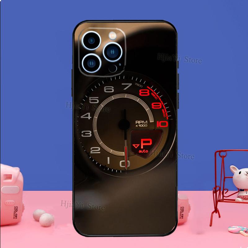 Speedometer Car Phone Case For iPhone Samsung Galaxy Redmi Xiaomi Oppo OnePlus Note S A 7 8 9 10 11 12 13 14 20 21 22 23 53 54 Pro Max Plus Ultra