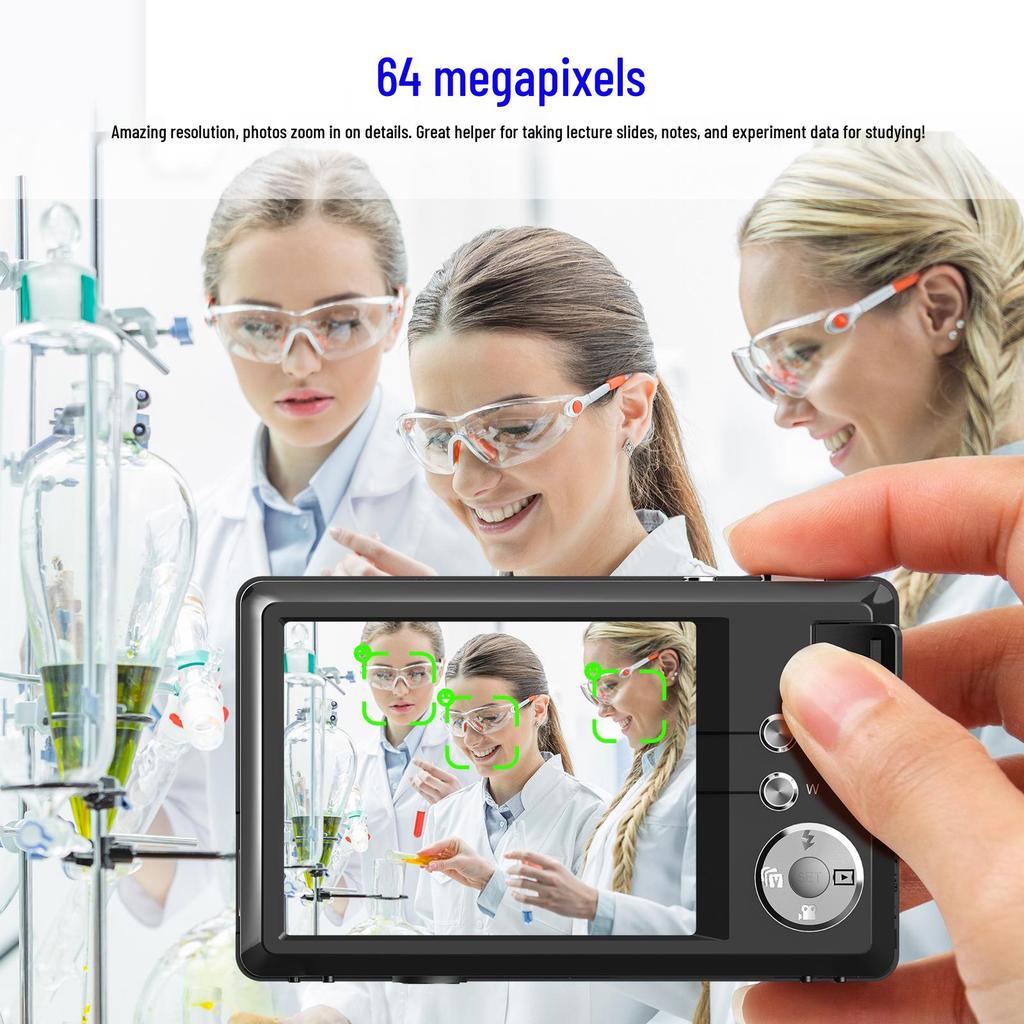 4K 64MP Digital Camera with 16x Zoom for Entry-Level Photography & Videography Students