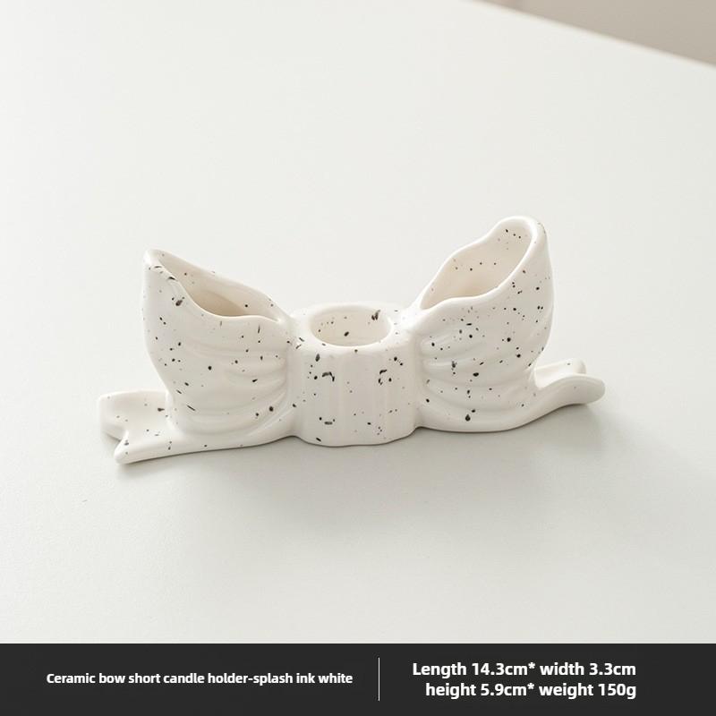 Elegant Bow Candle Holder European Romantic Wedding Decoration Candlestick Holder Creative Home Decor Aromatherapy Candle Stand