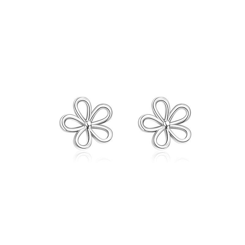 Hollow Daisy Stud Earrings Female Niche Design Earrings Raise Ear Holes Sleep Without Picking Earrings
