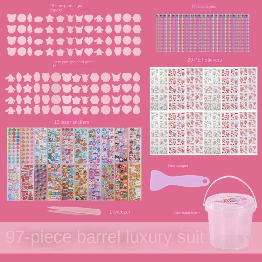 Handmade Toy DIY Keychain Making Kit Laser Sticker DIY Handbook Material Sticker  Kids Toys