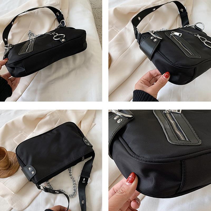 Винтажная женская сумка с цепочкой, роскошные дизайнерские сумки, нейлоновая сумка-мессенджер, ретро-тоут