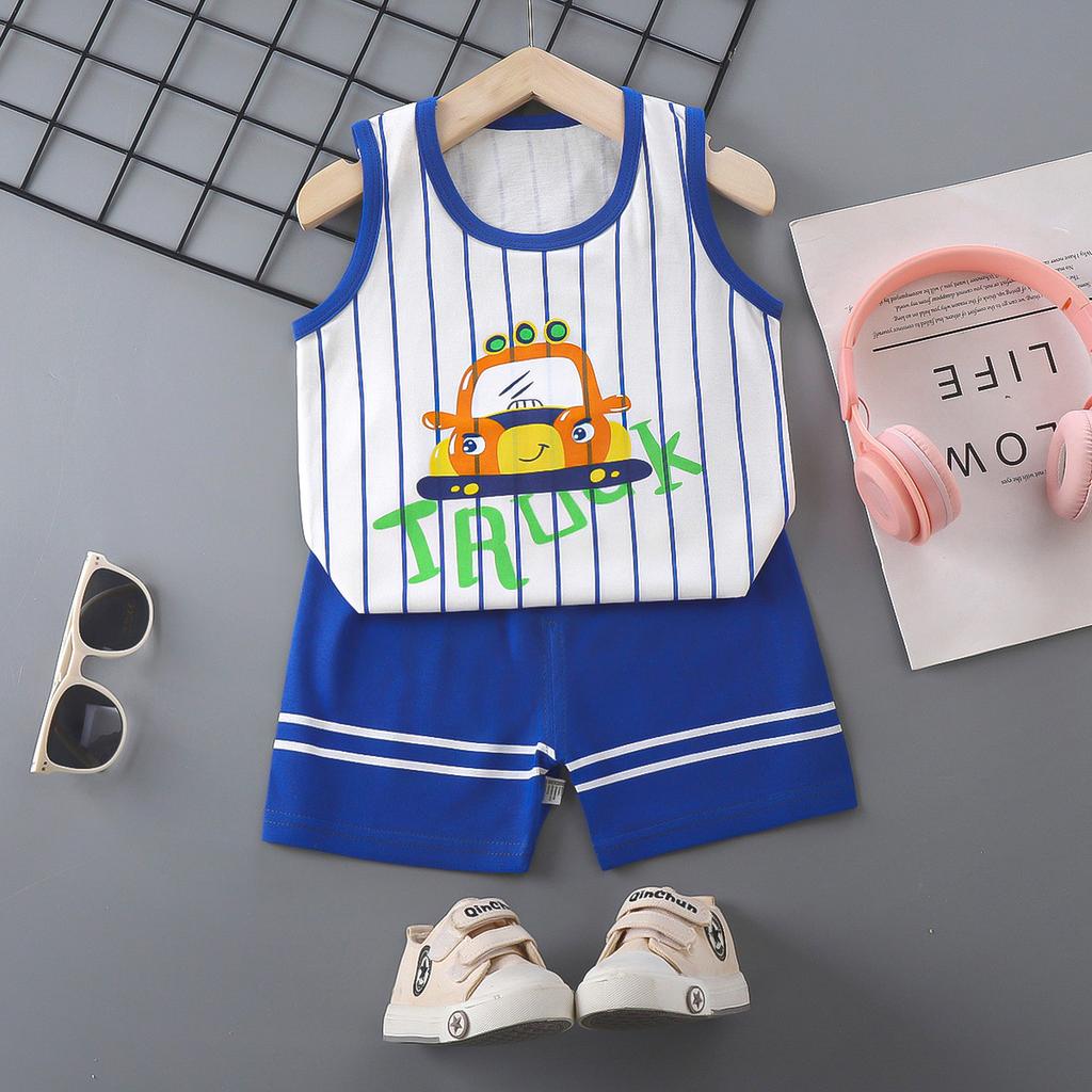 Children's Cotton Vest Set Summer Leisure Set for Boys and Girls