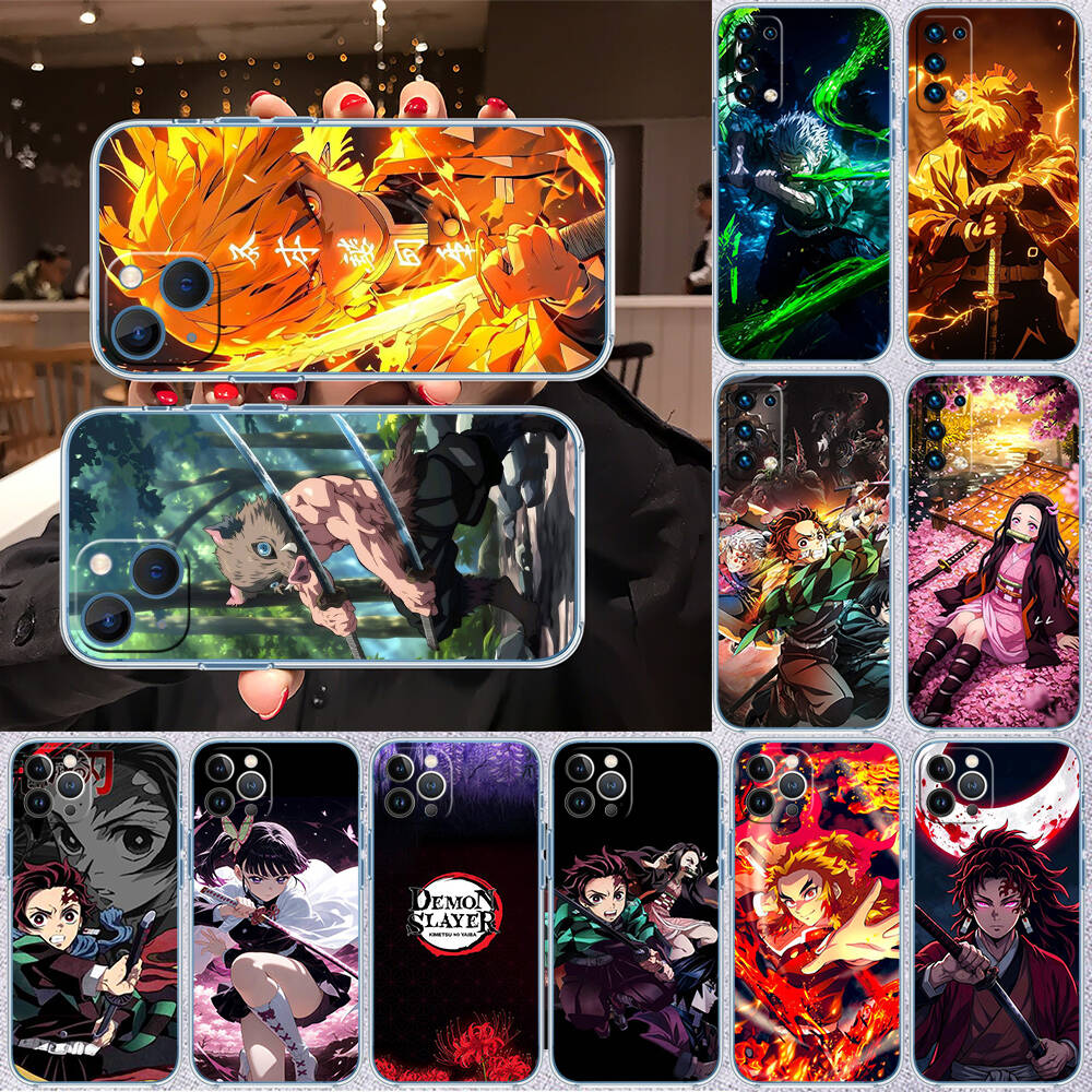 Anime Demon Slayer Phone Case for Motorola Edge 20 30 S30 40 50 Fusion Lite Plus Pro Neo Ultra One Hyper Power Action Zoom Macro Vision