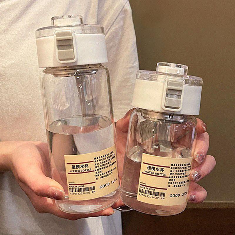 Портативный пластиковый стакан в стиле MUJI с ручкой и трубочкой для студента, офиса, дома 350 мл 550 мл 800 мл KTY