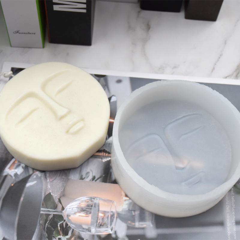 3D Star and Moon Face Silicone Mold for Candles and Ornaments