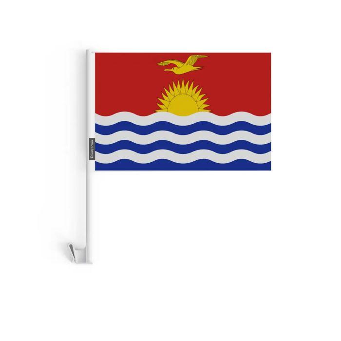 Drapeau Voiture - Kiribati - 14 X 21 Cm - 20 Pièces - Polyester - Impression Recto/verso