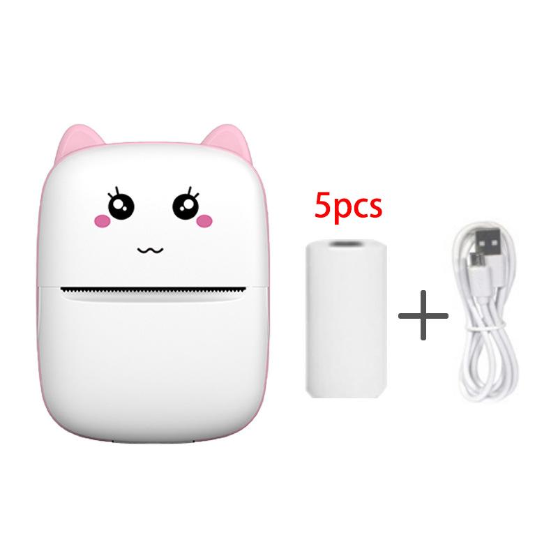 Портативный термопринтер MINI с беспроводной связью BT 203dpi Фотоэтикетка Памятка Печать неправильных вопросов с USB-кабелем Imprimante Портативный