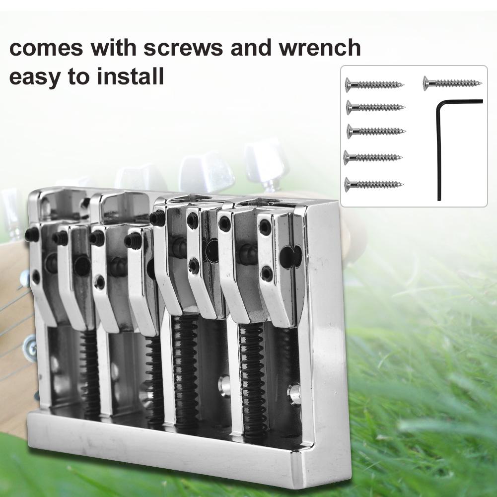 4 Saddle Hardtail 84mm Metal Tailpiece Electric Bass Bridge Replacement Accessory