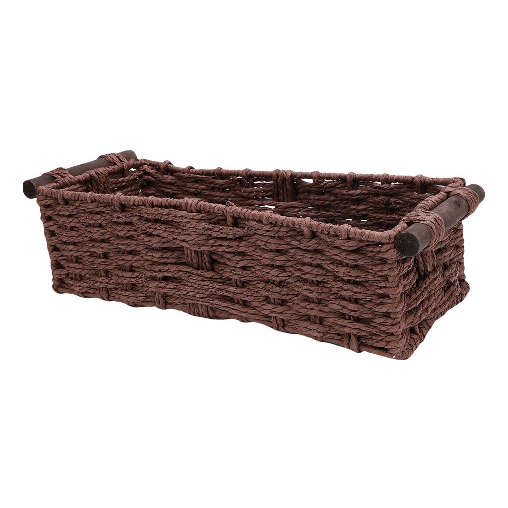 Корзина для хранения из бумажной веревки Ручная работа Плетеная Декоративный контейнер для хранения Накладка на бачок унитаза Бумажная корзина для полок Столешница