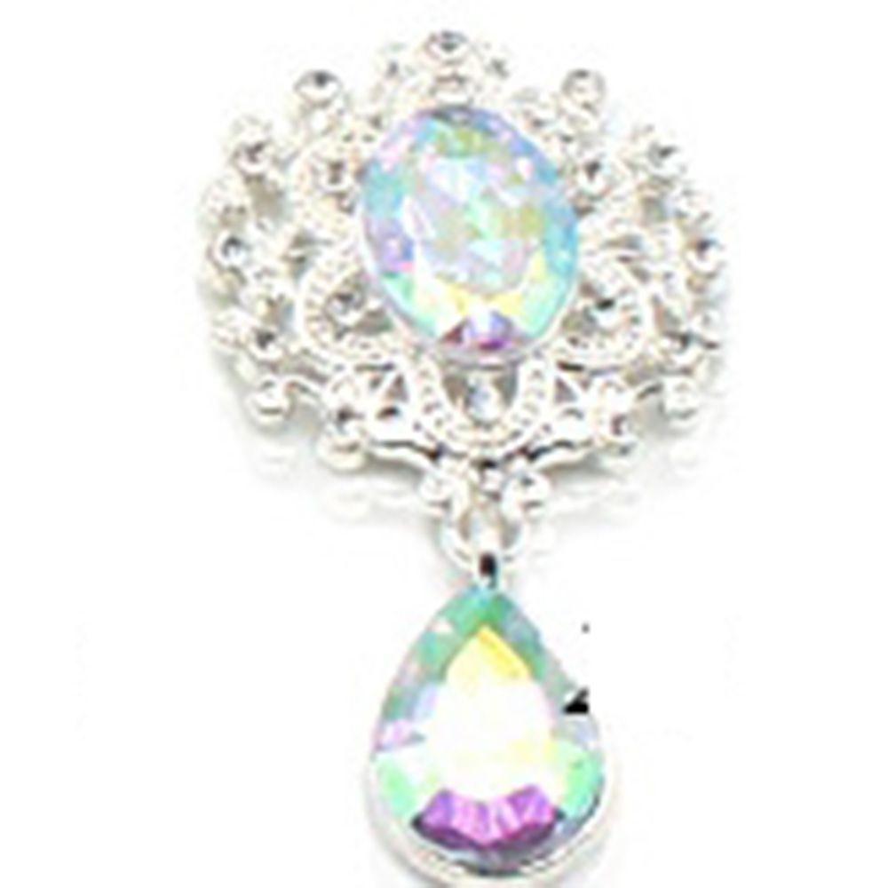 Faceplate Garment Decorative Water Droplets Sewing Button Alloy Rhinestone Pendant Scrapbooking