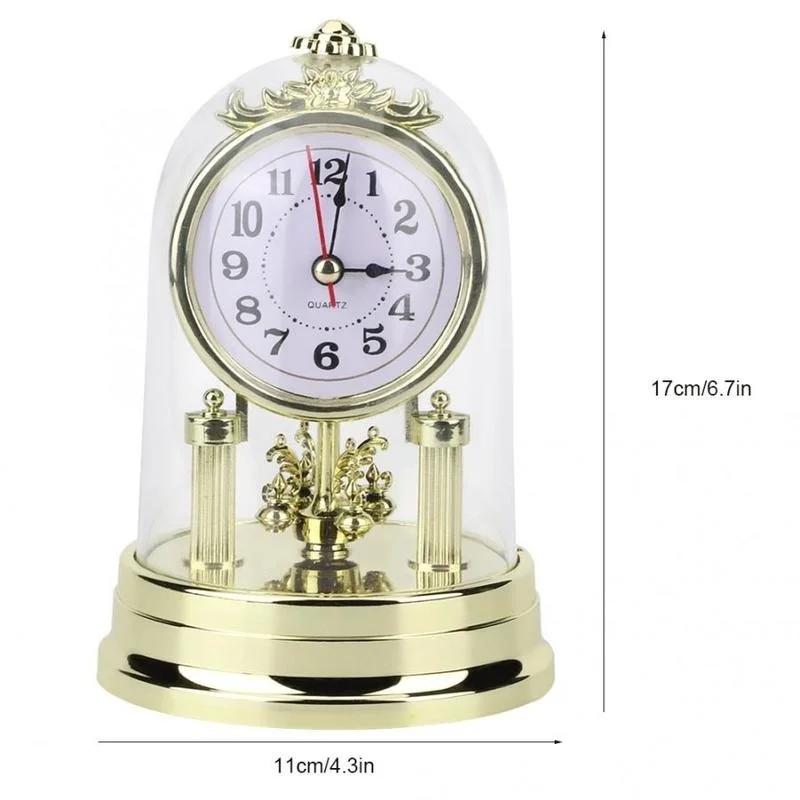 European Style Mute Clock Retro Alarm Clocks Stopwatch Table Clock For Living Room Office Desktop Decoration Watch Gifts