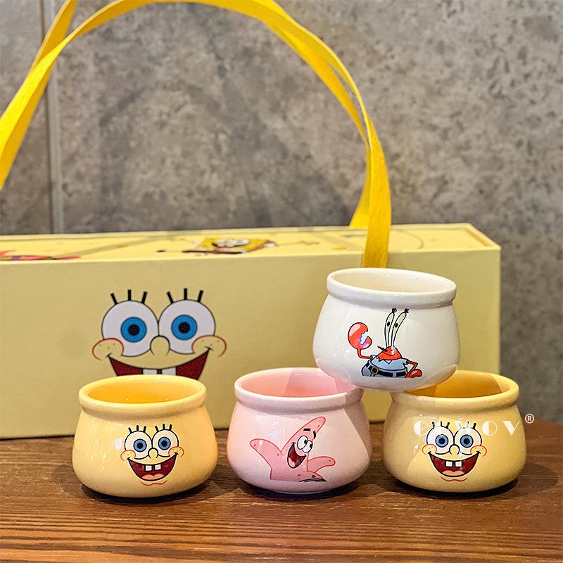 SpongeBob SquarePants совместная подарочная коробка для чайной чашки 2025 новый высокоценный офисный домашний керамический подарочный чайный набор