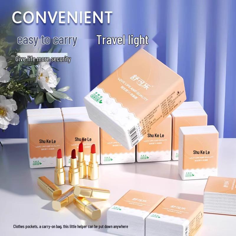 Большой портативный карманный набор носовых платков - 30 выгодных упаковок мягких салфеток из древесной целлюлозы