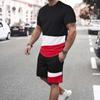Summer Men Set New Tee Outfit Sweat Suit Tshirt For Man Sportswear Men Short Suit Casual T-Shirt+Shorts 2Piece Mens Tshirts Sets