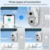 8MP 4K WIFI Camera Outdoor Dual Lens PTZ IP Camera 30M Night Vision CCTV Surveillance Camera Audio Auto Tracking ICSEE