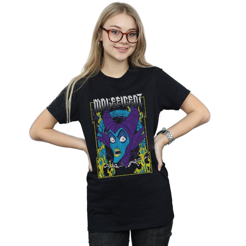 Disney Womens/Ladies Maleficent Poster Cotton Boyfriend T-Shirt