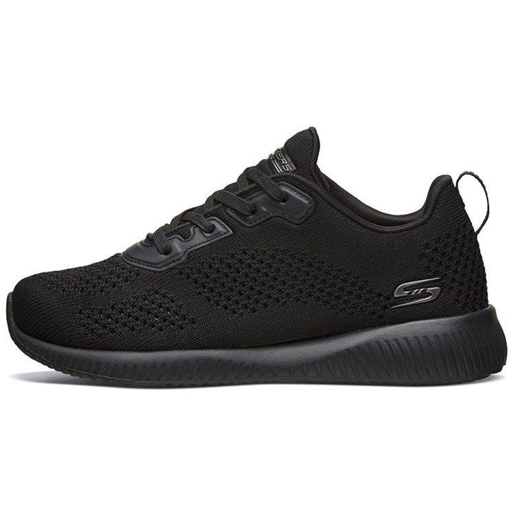 Skechers BOBS SQUAD Устойчивые к истиранию Устойчивые к истиранию Низкие Повседневные Беговые кроссовки Женские Черные 32509-BBK
