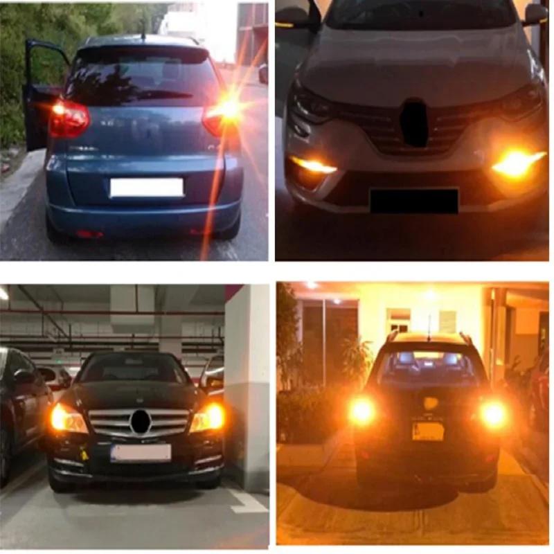 2 шт. 1156 BA15S P21W BAU15S PY21W 7440 W21W P21/5W 1157 BAY15D 7443 Белые светодиодные лампы 54smd CanBus Лампа Задний ход Указатель поворота