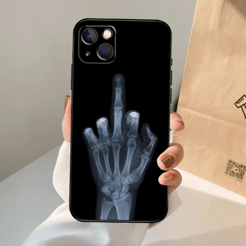 Чехол для телефона «Средний палец» для iPhone 17 Air 16 15 14 11 12 13 Pro Max 12 13 mini 15 16 Plus 16e Чехол Coque