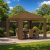 Gazebo 3 x 3 m Taupe Polyester and Steel 190 gsm
