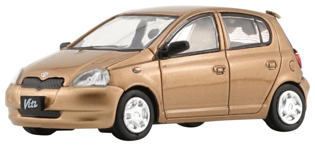 BM CREATIONS Toyota 1998 Gold LHD Finished Product 1/64 Vitz/Echo 5-door