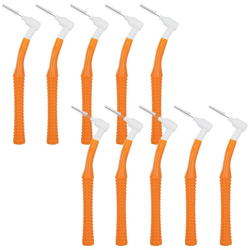 10 шт. L-образная межзубная щетка для ухода за больными, ортодонтическая межзубная щетка, стоматологические ортодонтические брекеты, чистые мягкие микрощетки