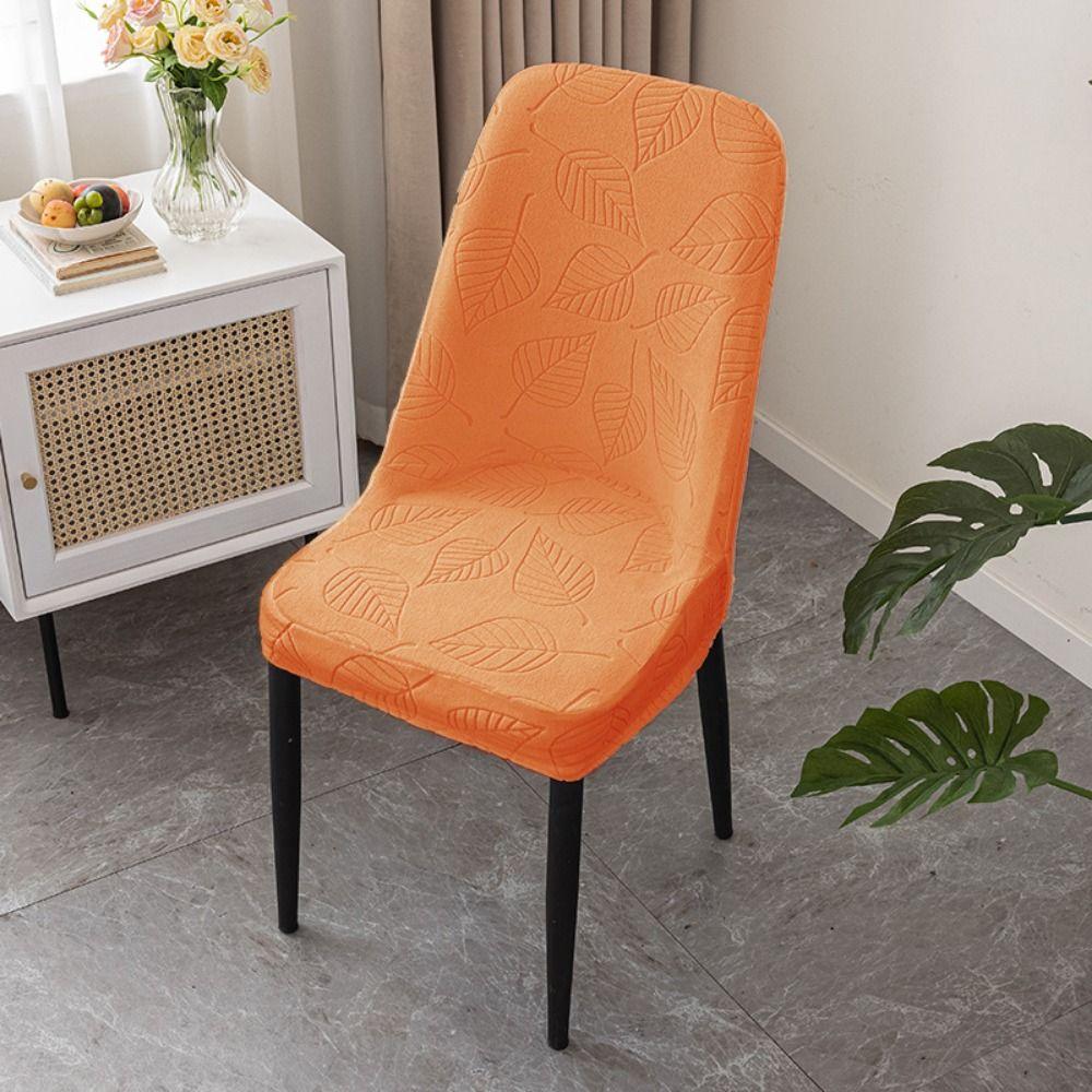 Stretchable Curved Chair Cover Soft Chair Seat Slipcovers Washable Dining Chair Cover Home Decor