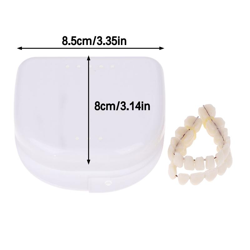 Boxed Resin Denture Upper Lower Teeth Full Mouth S/M/L Size Preformed Dentition Oral Care Teaching Model