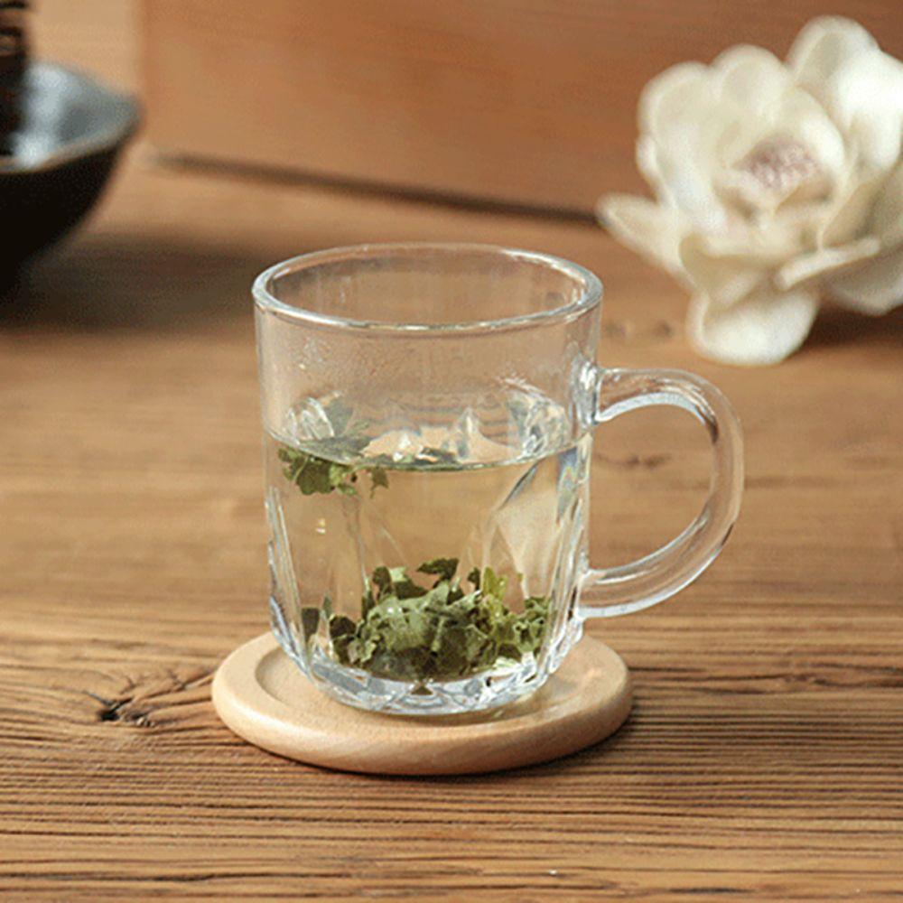 6pcs/set Non-slip Wood Coaster Round Insulated Placemat Durable Teacup Mat Dish