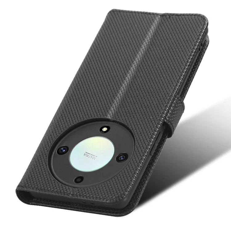 PU Leather Wallet Case for Honor X9a 5G / X40 5G / Magic5 Lite 5G Diamond Texture Stand Cover