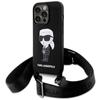 Karl Lagerfeld Klhcp15Xscbsknk Iphone 15 Pro Max 6.7 Hardcase Czarny/Black Crossbody Silikonowy Ikonik