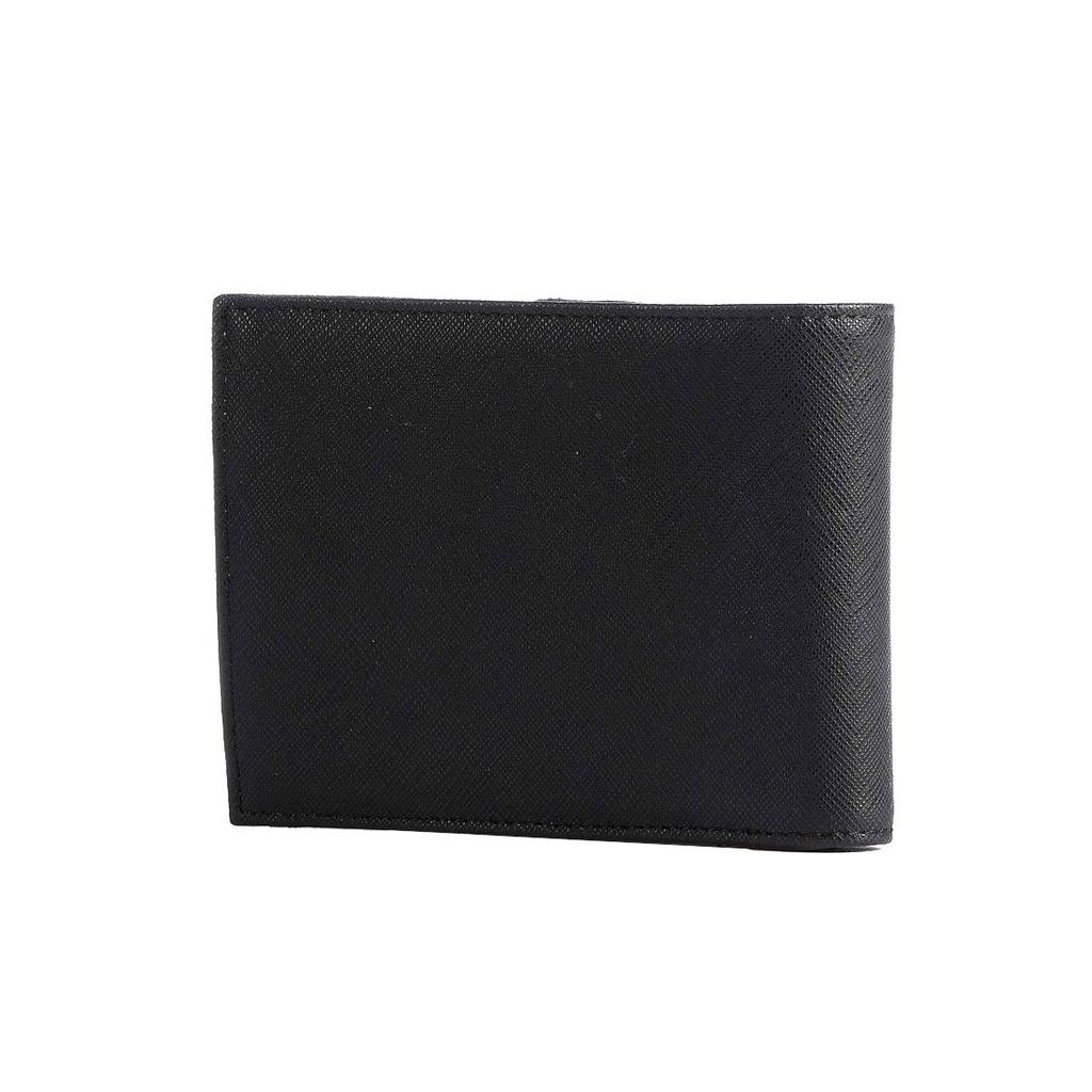 Emporio Armani Классический Короткий Складной Кошелек-Тройка из Полиэстера с Логотипом Орла Мужской кошелек Черный Y4R165-Y138E-81072