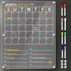 Acrylic Fridge Calendar Clear Monthly Planner White Board for Refrigerator Dry Erase Board Calendar with 8 Markers for Businees Meetings Grocery List