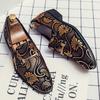Стильные мужские лоферы с кисточками, мужские кожаные слипоны с цветочным принтом, повседневные модельные туфли для мужчин, размер 38-46