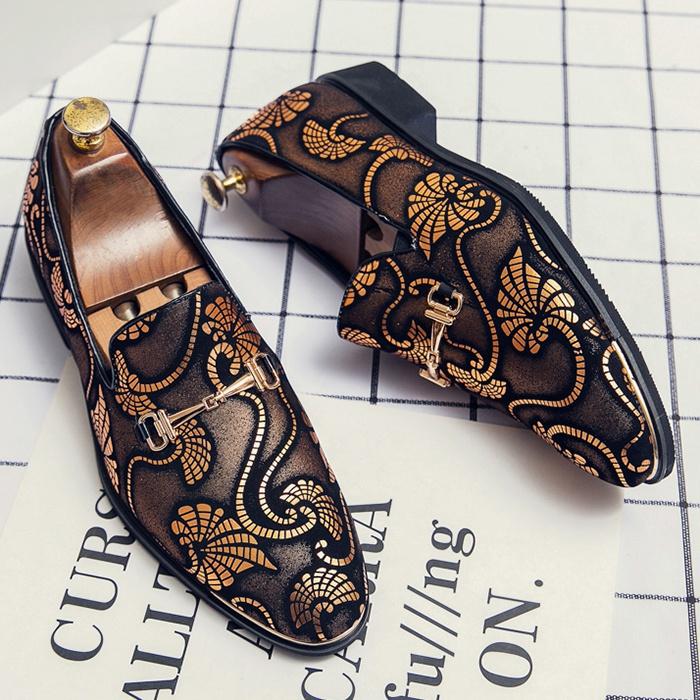 Стильные мужские лоферы с кисточками, мужские кожаные слипоны с цветочным принтом, повседневные модельные туфли для мужчин, размер 38-46