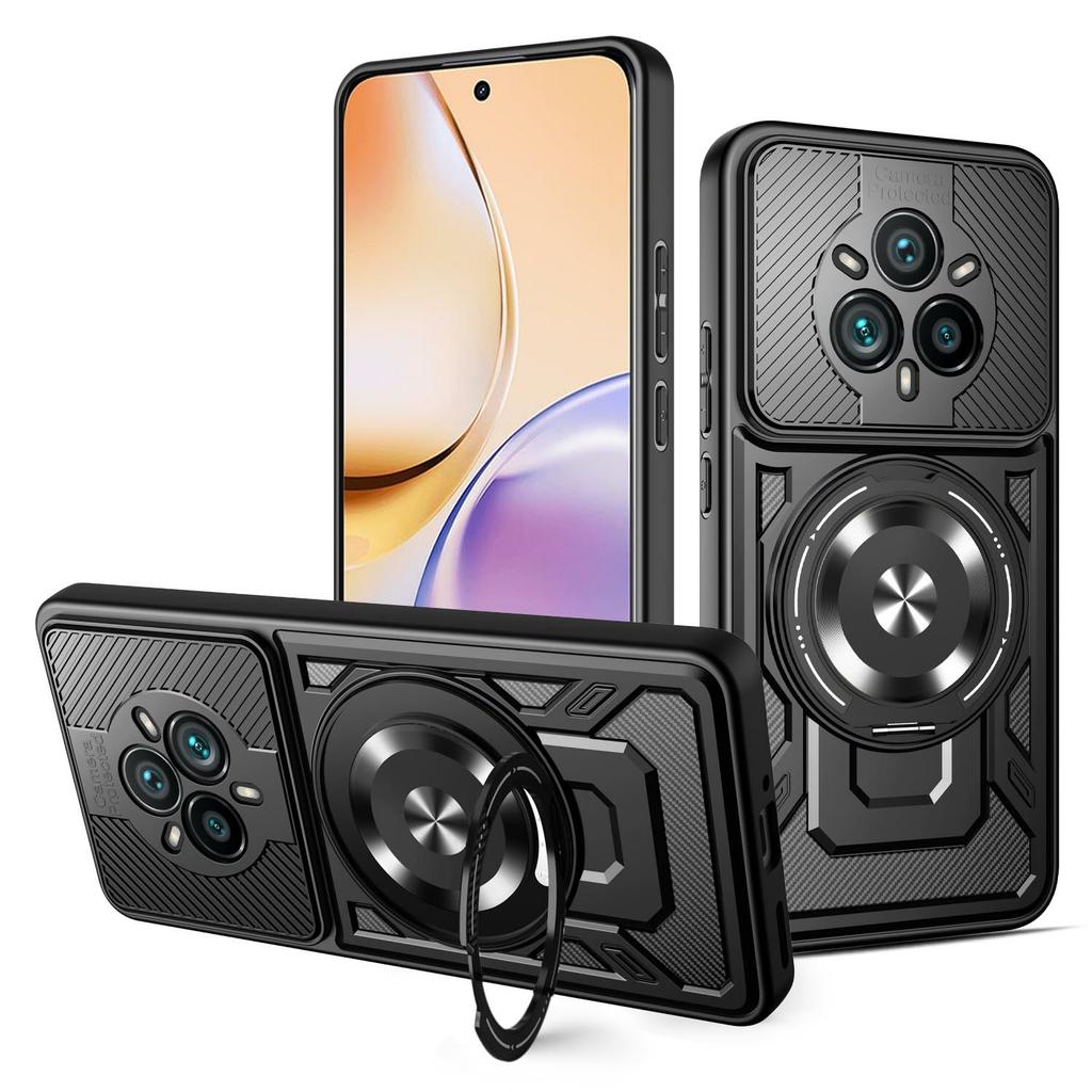 Для Realme 14 Pro+ 5G Магнитный чехол Вращающаяся подставка TPU+PC Чехол для телефона