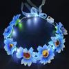 Garlands Light Up Headband Christmas Party Decoration Glowing LED Wreath Halloween Crown Flower